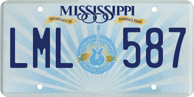 MS license plate LML587