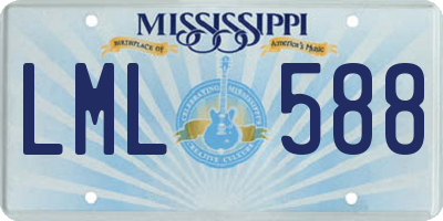 MS license plate LML588