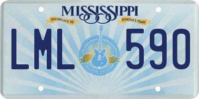 MS license plate LML590