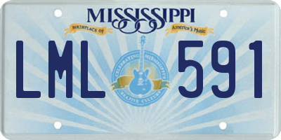 MS license plate LML591