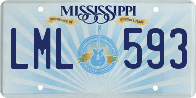 MS license plate LML593