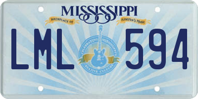 MS license plate LML594