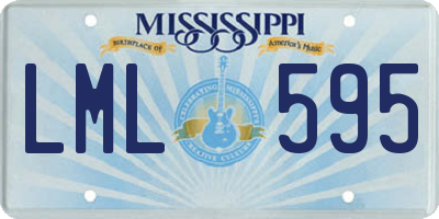 MS license plate LML595