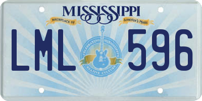 MS license plate LML596