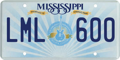 MS license plate LML600