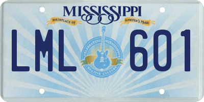 MS license plate LML601