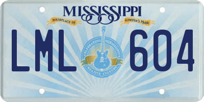 MS license plate LML604