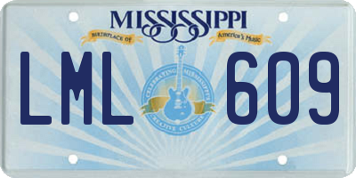 MS license plate LML609