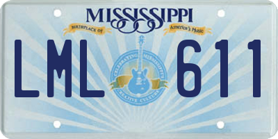 MS license plate LML611