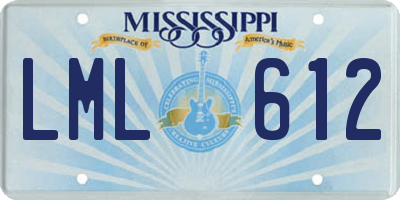 MS license plate LML612