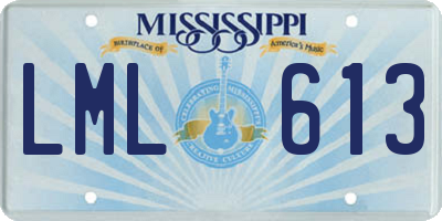MS license plate LML613