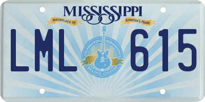 MS license plate LML615