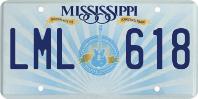 MS license plate LML618