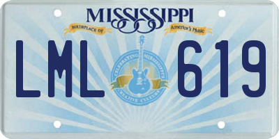 MS license plate LML619