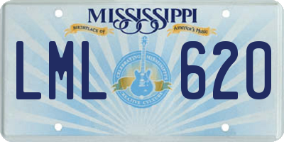 MS license plate LML620