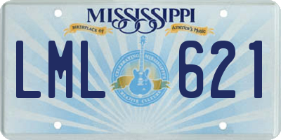 MS license plate LML621