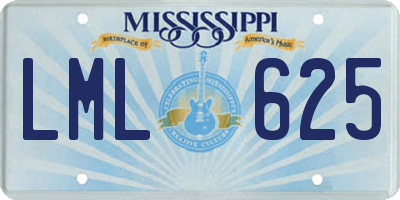 MS license plate LML625
