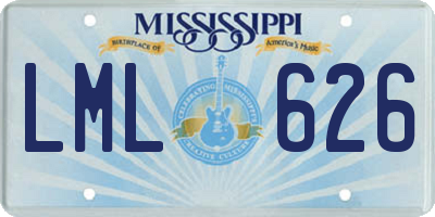 MS license plate LML626