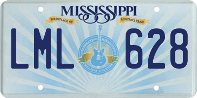 MS license plate LML628