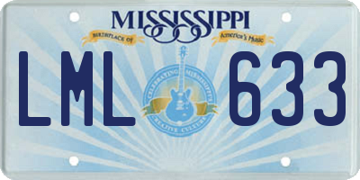 MS license plate LML633