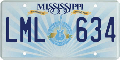 MS license plate LML634