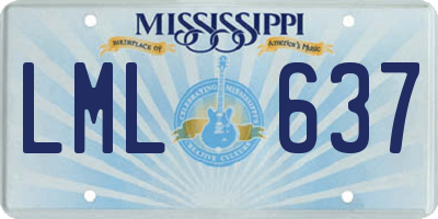 MS license plate LML637