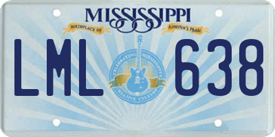 MS license plate LML638