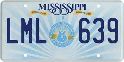 MS license plate LML639