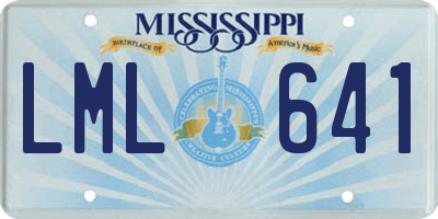 MS license plate LML641
