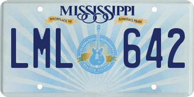 MS license plate LML642
