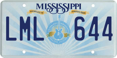 MS license plate LML644