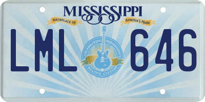 MS license plate LML646