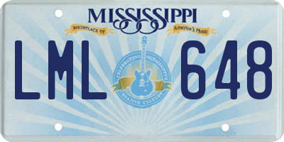 MS license plate LML648