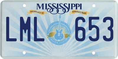 MS license plate LML653
