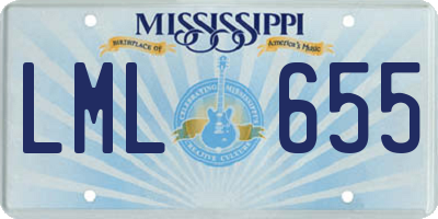 MS license plate LML655