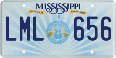 MS license plate LML656
