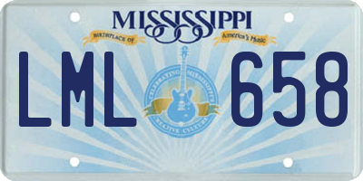 MS license plate LML658