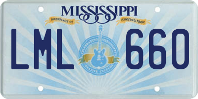 MS license plate LML660