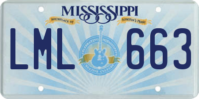 MS license plate LML663