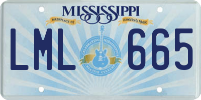 MS license plate LML665