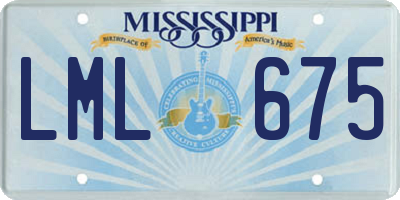 MS license plate LML675