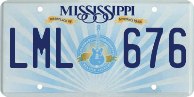 MS license plate LML676