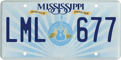 MS license plate LML677