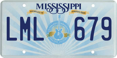 MS license plate LML679