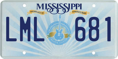 MS license plate LML681