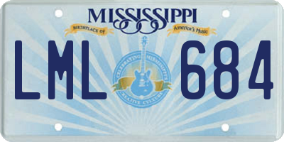 MS license plate LML684