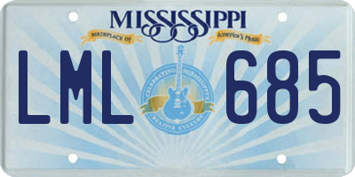 MS license plate LML685