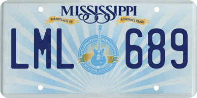MS license plate LML689