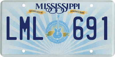 MS license plate LML691