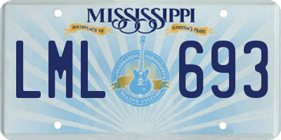 MS license plate LML693